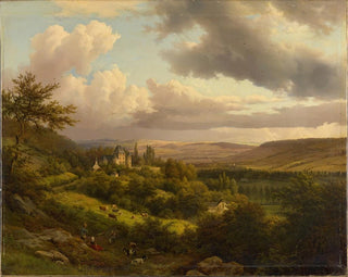 Barend Cornelis Koekkoek - Luxemburgische Landschaft mit Blick auf Schloss Berg.webp