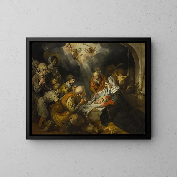 adoracji pasterzy - Barent Fabritius — oprawiony obraz na ścianie