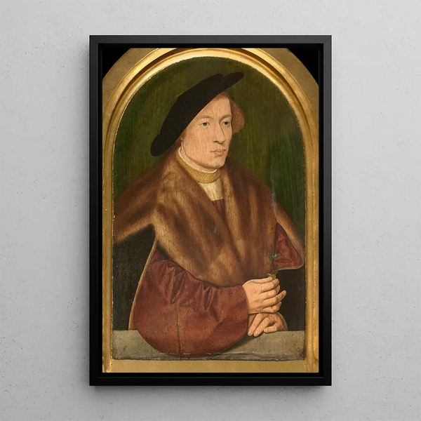 Portret młodego mężczyzny - Barthel Bruyn starszy — oprawiony obraz na ścianie