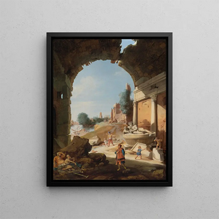 Bartholomeus Breenbergh - Figures Among Ruins By The Tiber.webp