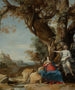 Agar i anioł - Bartholomeus Breenbergh — widok dzieła