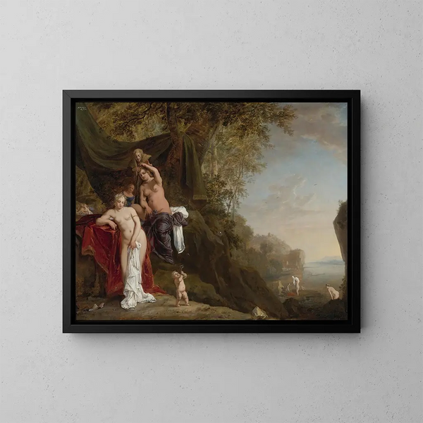 Nymphe se baignant - Bartholomeus Breenbergh — oprawiony obraz na ścianie