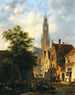Bakenesserkerk widok od Valkestraat Haarlem - Bartholomeus Johannes van Hove — widok dzieła