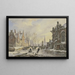 Patineurs sur un canal à Amsterdam - Bartholomeus Johannes van Hove — oprawiony obraz na ścianie