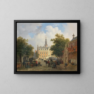 Bartholomeus Johannes van Hove - Street scene Amsterdam.webp