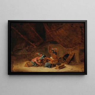 Bartholomeus Molenaer - A tavern interior with brawling peasants.webp