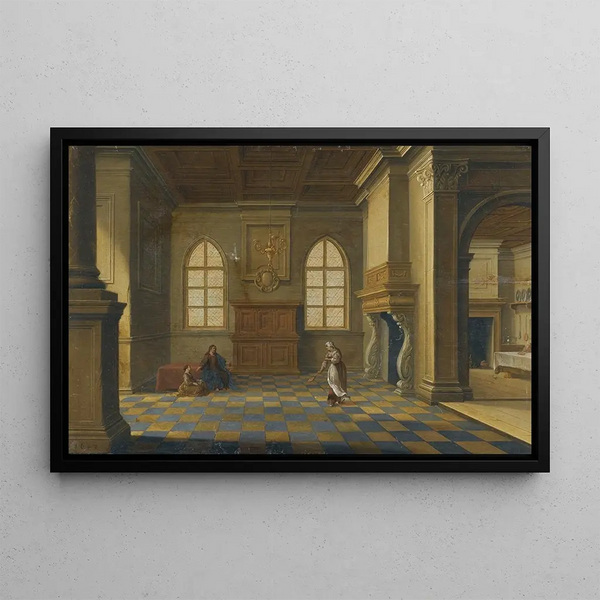 Chrystus w domu Marii i Marty - Bartholomeus van Bassen — oprawiony obraz na ścianie