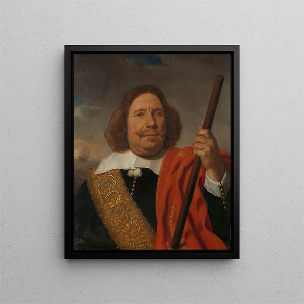 Egberta Meeuwsz Cortenaera 1605-65 Wiceadmirał Admiralicji Meuse Rotterdam - Bartholomeus van der Helst — oprawiony obraz na ścianie