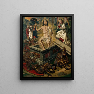 Zmartwychwstania - Bartolomé Bermejo — oprawiony obraz na ścianie