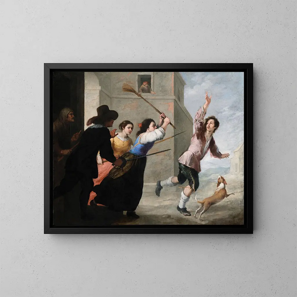 Odwiedziny syna marnotrawnego - Bartolomé Esteban Murillo — oprawiony obraz na ścianie