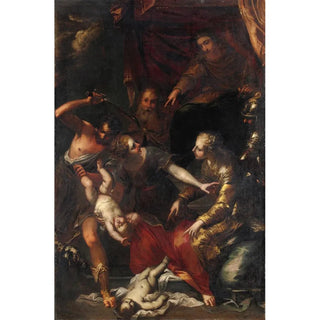 Reprodukcja obrazu Sąd Salomona - Bartolomeo Biscaino