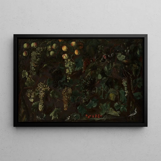 Bartolomeo Cavarozzi - Grape Vines and Fruit with Three Wagtails.webp