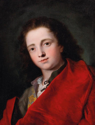 Bartolomeo Nazari - Portrait Of A Gentleman BustLength In A Grey Doublet And Red Cloak.webp