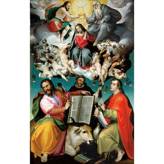 Bartolomeo Passarotti - The Coronation of the Virgin with Saints Luke Dominic and John the Evangelist.webp