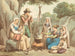 Rodzina chłopów gotujących nad ogniskiem - Bartolomeo Pinelli — widok dzieła