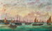 Le Steamer à hauts mâts UNION sous le pavillon marchand austro-hongrois parmi de nombreux bateaux de pêche au large de Piran, Slovénie - Basilio Ivankovic — widok dzieła