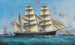 La barque MARIA du capitaine Emilio Persich naviguant toutes voiles dehors et le pavillon marchand austro-hongrois au large de la côte natale - Basilio Ivankovic — widok dzieła
