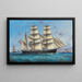 La barque MARIA du capitaine Emilio Persich naviguant toutes voiles dehors et le pavillon marchand austro-hongrois au large de la côte natale - Basilio Ivankovic — oprawiony obraz na ścianie