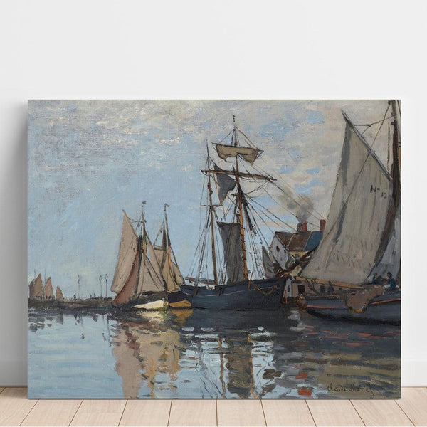 Reprodukcja obrazu Łodzie w porcie Honfleur - Claude Monet