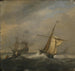 Łodzie rybackie w porcie - Willem van de Velde młodszy — widok dzieła