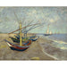 Reprodukcja obrazu Łodzie rybackie na plaży Saintes-Maries-de-la-Mmer - Vincent van Gogh