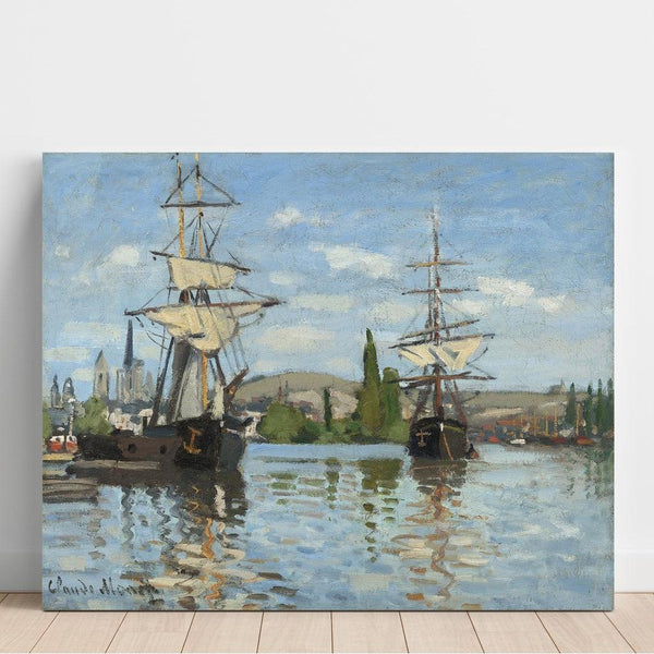 Reprodukcja obrazu Łodzie na Sekwanie w Rouen - Claude Monet