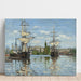 Reprodukcja obrazu Łodzie na Sekwanie w Rouen - Claude Monet
