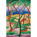 Reprodukcja obrazu Belettes Jouant - Franz Marc