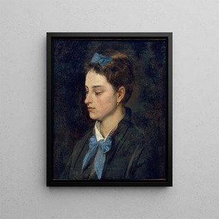 Benet Mercad - Portrait of Teresita Wearing Blue Bows.webp