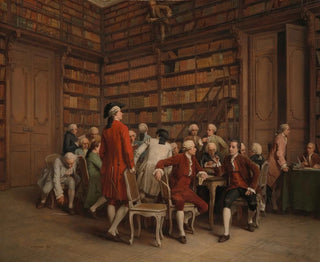 Les encyclopédistes à la bibliothèque du roi - Benjamin Eugène Fichel — widok dzieła