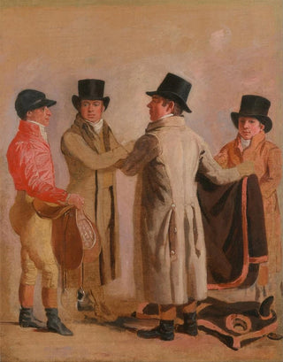 Benjamin Marshall - The Jockey Frank Buckle The OwnerBreeder John Wastell His Trainer Robert Robson And A StableLad.webp
