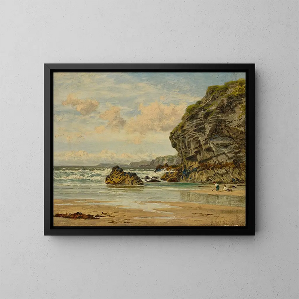 Klify Kornwalijskie w Newquay - Benjamin Williams Leader — oprawiony obraz na ścianie
