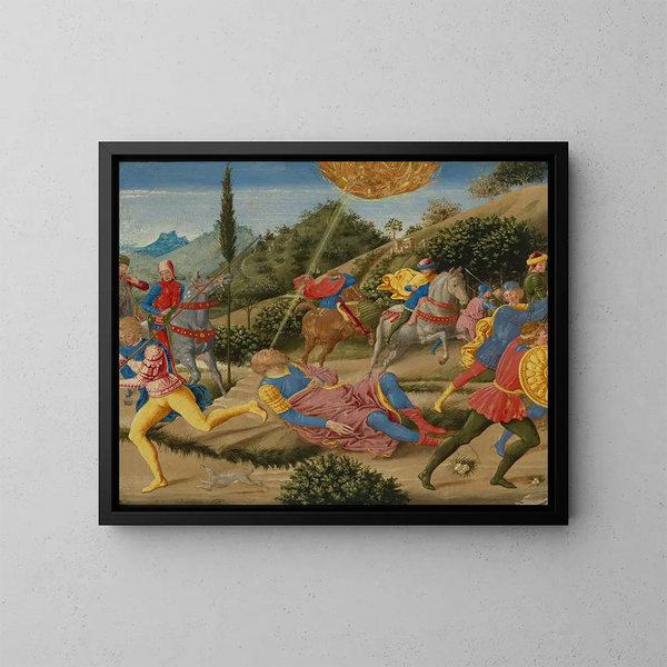 La conversion de saint Paul - Benozzo Gozzoli — oprawiony obraz na ścianie