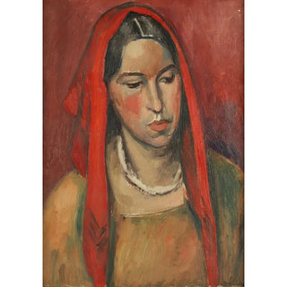 Bernard Meninsky - Portrait of Lorna Hyde.webp
