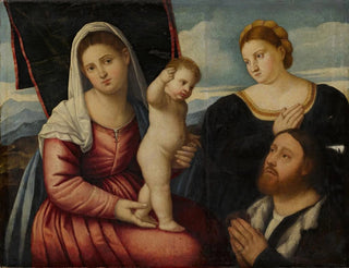 Bernardino Licinio - Madonna and child with two donors.webp