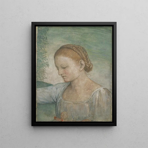 Tête de fille - Bernardino Luini — oprawiony obraz na ścianie