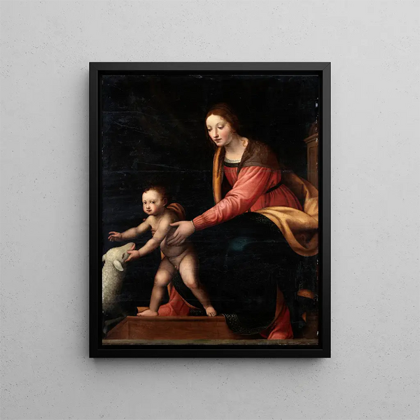 Matka Boża z Dzieciątkiem - Bernardino Luini — oprawiony obraz na ścianie