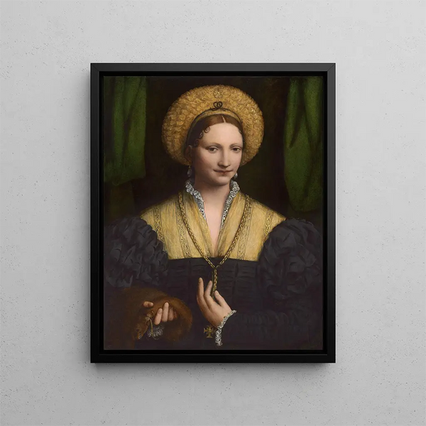 Portret damy - Bernardino Luini — oprawiony obraz na ścianie