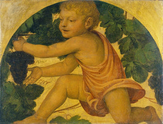 Putto cueillant des raisins - Bernardino Luini — widok dzieła