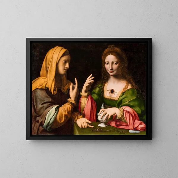 La Conversion de la Madeleine - Bernardino Luini — oprawiony obraz na ścianie