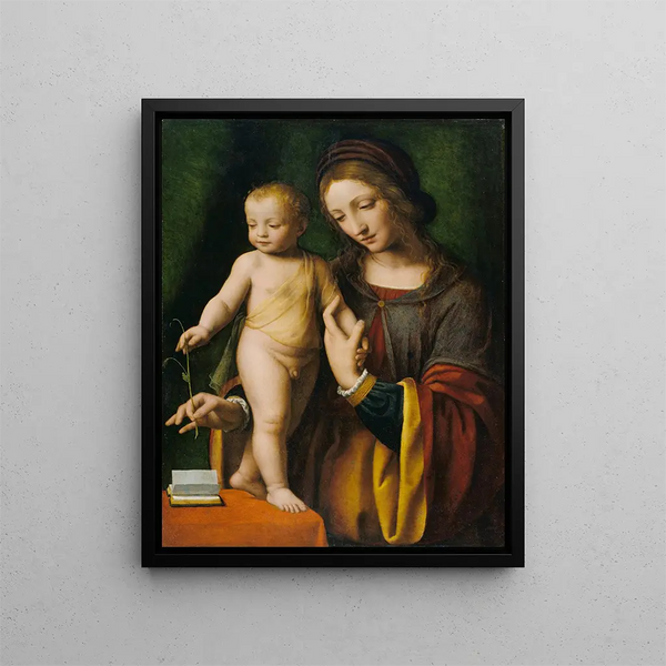 La Vierge à l'Enfant avec une Colombine - Bernardino Luini — oprawiony obraz na ścianie