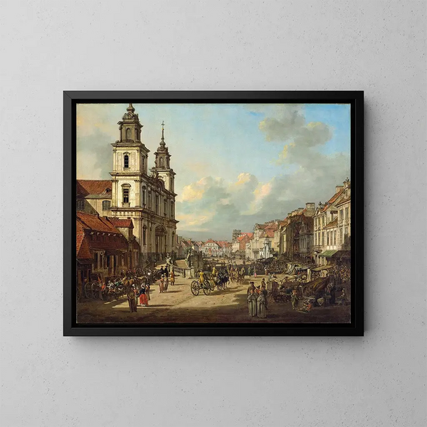 Kościół Świętego Krzyża w Warszawie - Bernardo Bellotto — oprawiony obraz na ścianie