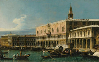 Bernardo Bellotto - Venice A View Of The Molo Looking West With The Palazzo Ducale And South Side Of The Piazzetta.webp