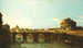 Widok na Tybr w Rzymie z Castel Sant'Angelo - Bernardo Bellotto — widok dzieła