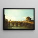 Widok na Tybr w Rzymie z Castel Sant'Angelo - Bernardo Bellotto — oprawiony obraz na ścianie