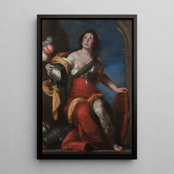 alegoryczny - Bernardo Strozzi — oprawiony obraz na ścianie