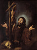 Święty Franciszek z Asyżu adorujący Krucyfiks - Bernardo Strozzi — widok dzieła