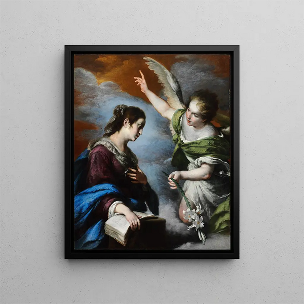 Zwiastowania - Bernardo Strozzi — oprawiony obraz na ścianie