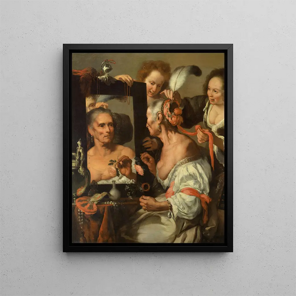 Vanité - Bernardo Strozzi — oprawiony obraz na ścianie