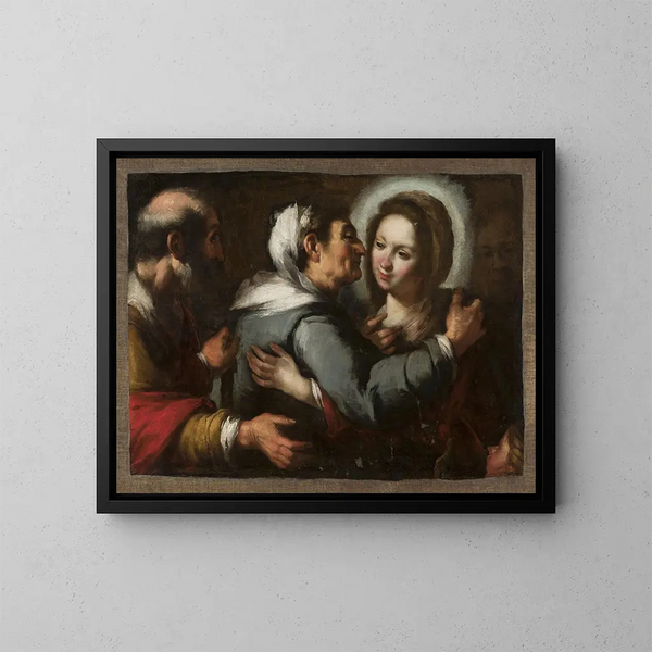 Wizytacja - Bernardo Strozzi — oprawiony obraz na ścianie